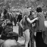 Waiting for the first bout to begin.