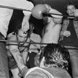 Wayne Angelucci receives congratulations after winning the event..